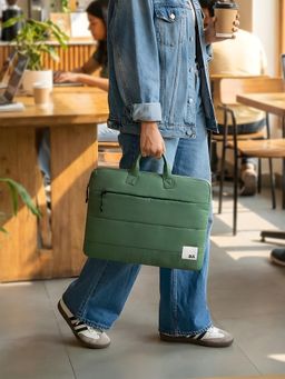 DailyObjects - Stria Pro Laptop Bag With Handle - Pine