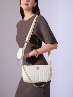 Lavie Signature - Women's Ls Quilt Pagan Sling Bag (Off White) (S)