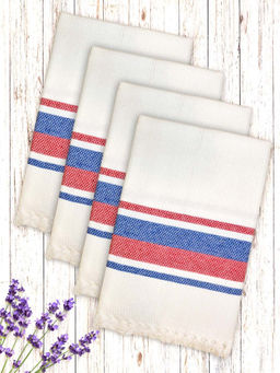 Athom Living - White Ultra Absorbent Premium Bath Towels (Pack Of 4) (M)