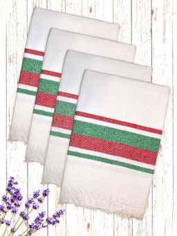 Athom Living - White Ultra Absorbent Premium Bath Towels (Pack Of 4) (M)