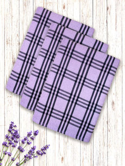 Athom Living - Lavender Ultra Absorbent Premium Bath Towels (Pack Of 3) (M)