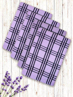 Athom Living - Lavender Ultra Absorbent Premium Bath Towels (Pack Of 4) (M)