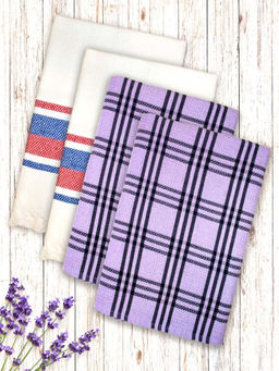 Athom Living - Multi-Color Ultra Absorbent Premium Bath Towels (Pack Of 4) (M)