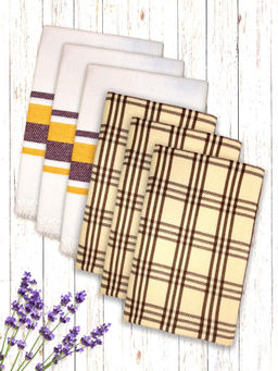 Athom Living - Multi-Color Ultra Absorbent Premium Bath Towels (Pack Of 6) (M)