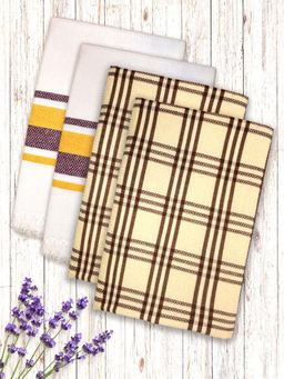 Athom Living - Multi-Color Ultra Absorbent Premium Bath Towels (Pack Of 4) (M)