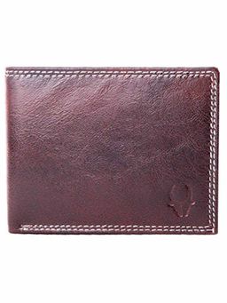 WILDHORN - RFID Protected Genuine High Quality Leather Brown Wallet for Men