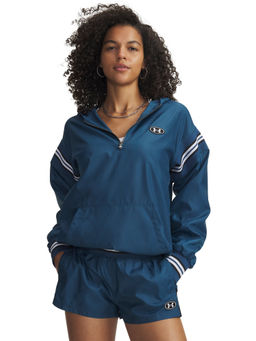Under Armour - Women Blue Solid/Plain Polyester Hoodie