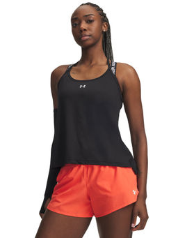 Under Armour - Women Black Solid/Plain Polyester Tank