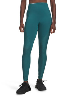 Under Armour - Women Green Solid/Plain Polyester Leggings