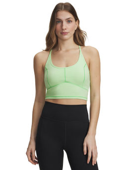 Under Armour - Women Green Solid/Plain Polyester Tank