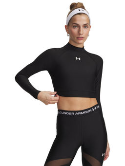 Under Armour - Women Black Solid/Plain Polyester T-Shirt