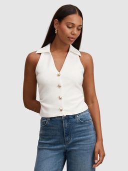 Forever New - Tully Collared Collar Neck Top