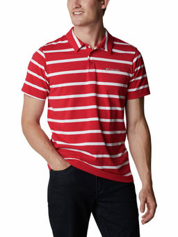 Columbia - Mens Red Omni-Wick Sun Trek Polo Tshirt