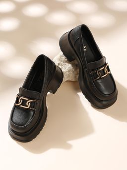 VALIOSAA - Black Smart Casual Loafers