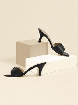 London Rag - Women Buckle Detail Stilettos Heels - Black