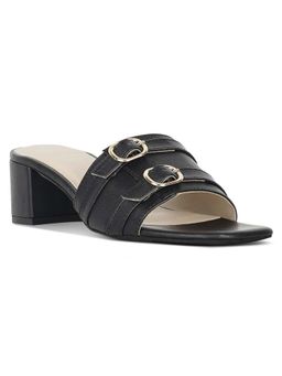 London Rag - Women Double Buckle Strap Sandals Heels - Black