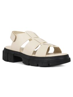 London Rag - Women Faux Leather Strappy Sandals - Beige