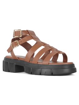 London Rag - Women Faux Leather Sandals - Tan