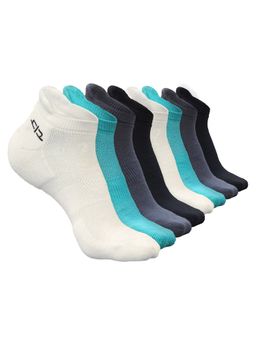 Heelium - Bamboo Ankle Socks for Women - 8 Pairs - 2Teal - 2Grey - 2White - 2Black
