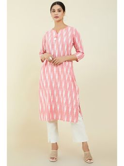 Soch - Women Pink Cotton Printed Kurta