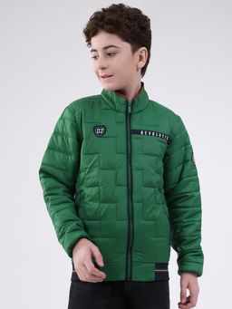 Monte Carlo - Boys Smart Fit Solid Full Sleeve Winter Jacket - Green