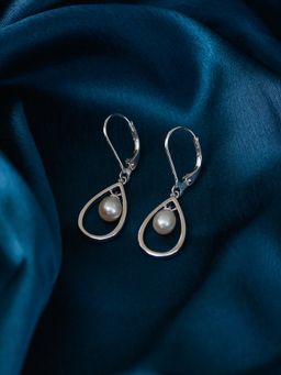 Ornate Jewels - 925 Silver 6 MM Pearl Drops Earring for Women and Girls (One Size)