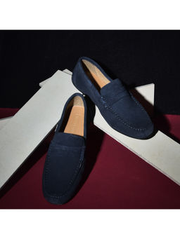 WOODLAND - Navy Penny Strap Loafer