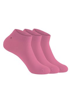 Footprints - Pink Bamboo Ankle Casual Socks For Women (Pack of 3)
