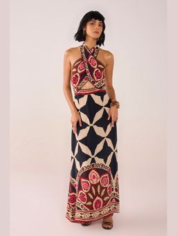 ZABELLA - Black Harper Crossover Maxi Dress