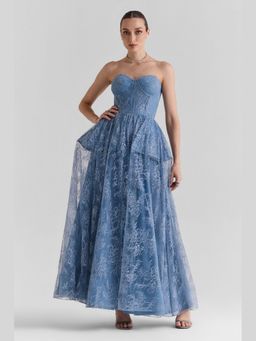 ZABELLA - Blue Rosaline Corset Lace Gown Dress