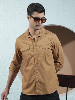 CRIMSOUNE CLUB - Orange Double Pocket Shirt