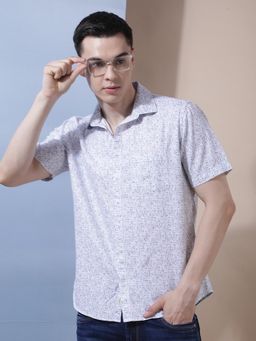 CRIMSOUNE CLUB - Grey Printed Shirt
