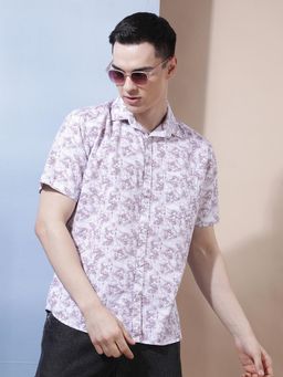 CRIMSOUNE CLUB - Purple Floral Print Shirt
