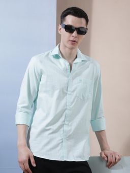 CRIMSOUNE CLUB - Green Micro Print Shirt