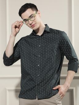 CRIMSOUNE CLUB - Black Micro Print Shirt