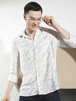 CRIMSOUNE CLUB - Green Floral Print Shirt