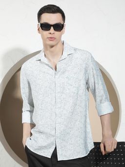 CRIMSOUNE CLUB - Green Printed Shirt