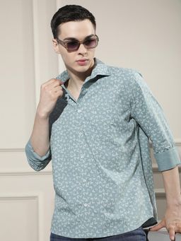 CRIMSOUNE CLUB - Blue Printed Shirt