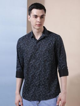 CRIMSOUNE CLUB - Blue Floral Print Shirt