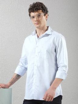 CRIMSOUNE CLUB - Blue Jacquard Shirt