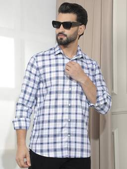 CRIMSOUNE CLUB - Blue Checked Shirt
