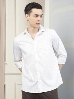 CRIMSOUNE CLUB - White Checked Shirt
