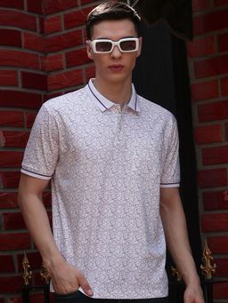 CRIMSOUNE CLUB - Purple Printed Polo T-Shirt