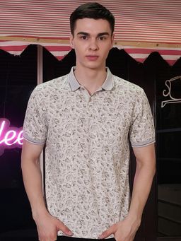 CRIMSOUNE CLUB - Green Printed Polo T-Shirt