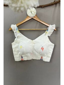 Sutra Art of Clothing - Off White Saumya Jamdani Stitched Blouse