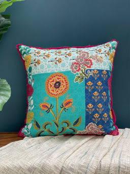 AME - decorative cushion cover, Romantic Eclectic Folk - 18x18