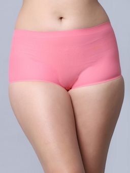 AOBA - Women Pink Solid Boy Shorts Briefs Panty