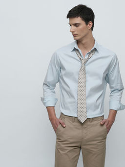 Selected - Light Blue Slim Full Sleeves Shirt