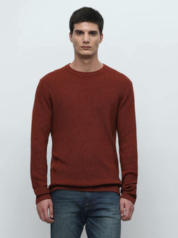Selected - Brown Waffle Knit Pullover