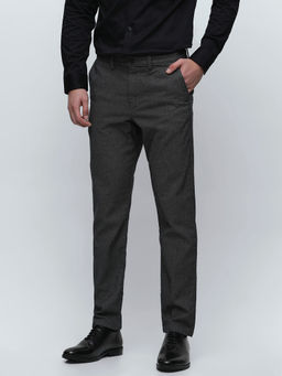 Selected - Dark Grey Brushed Slim Fit Chinos